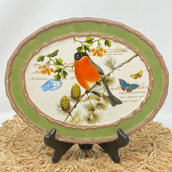 Mud Pie Accents Mud Pie Bird Nesting Bird Platter Tray Oriole